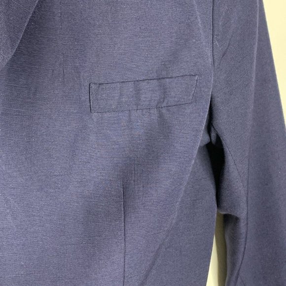 Karen Scott Blazer Jacket Womens 14 Lined Black Pockets Shoulder Pads One Button - Picture 7 of 9